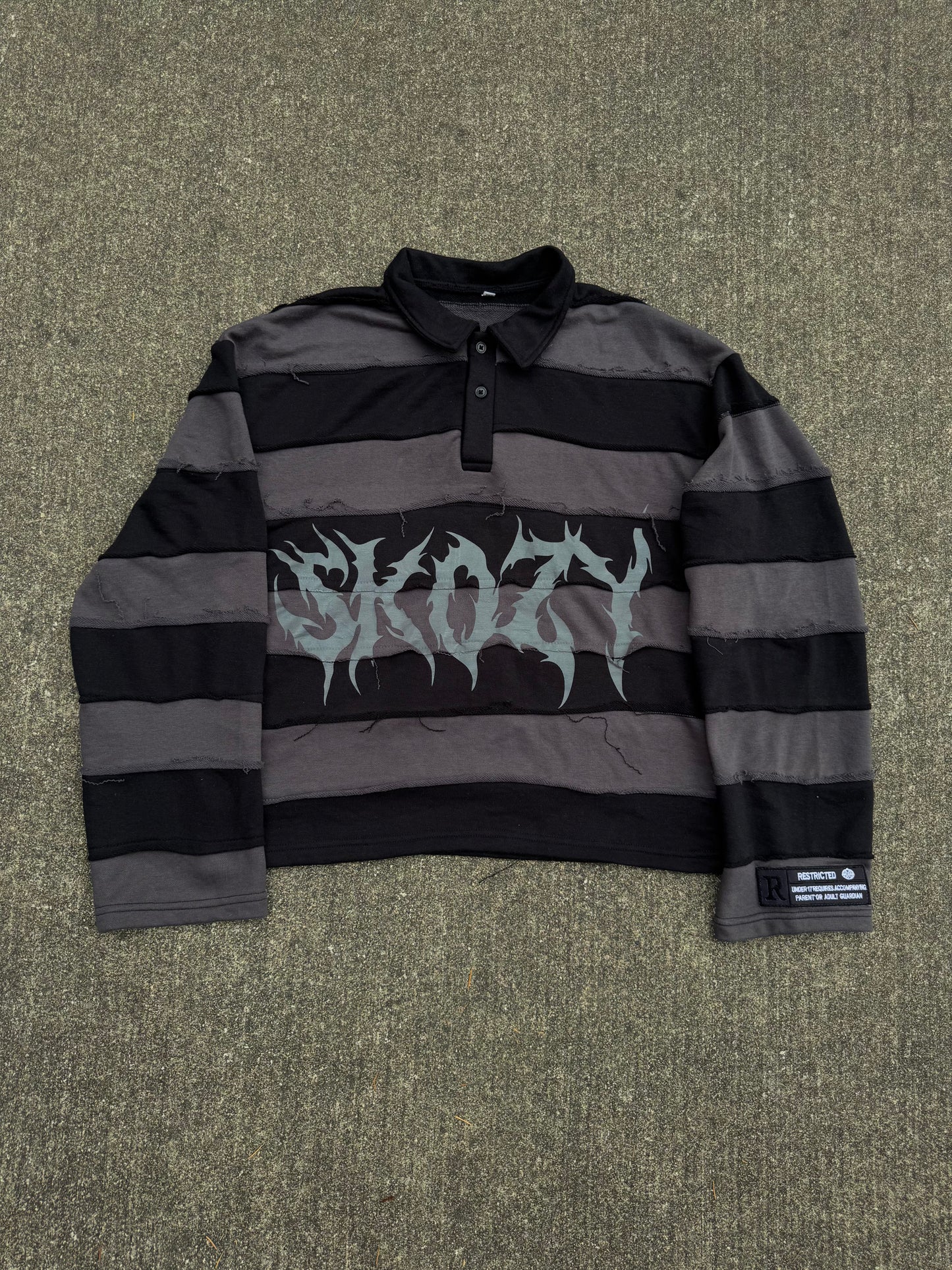 Black Collared Viewers Discretion Tee