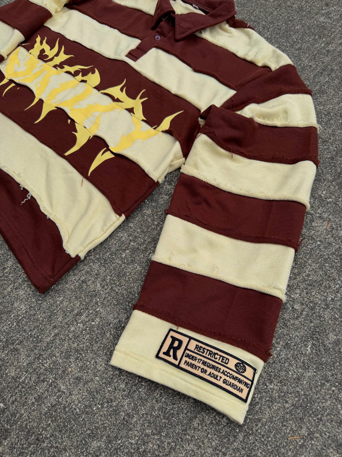 Brown Collared Viewers Discretion Tee