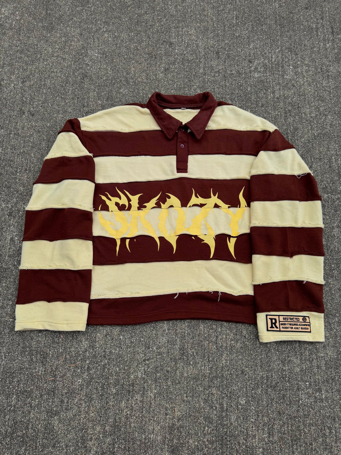 Brown Collared Viewers Discretion Tee