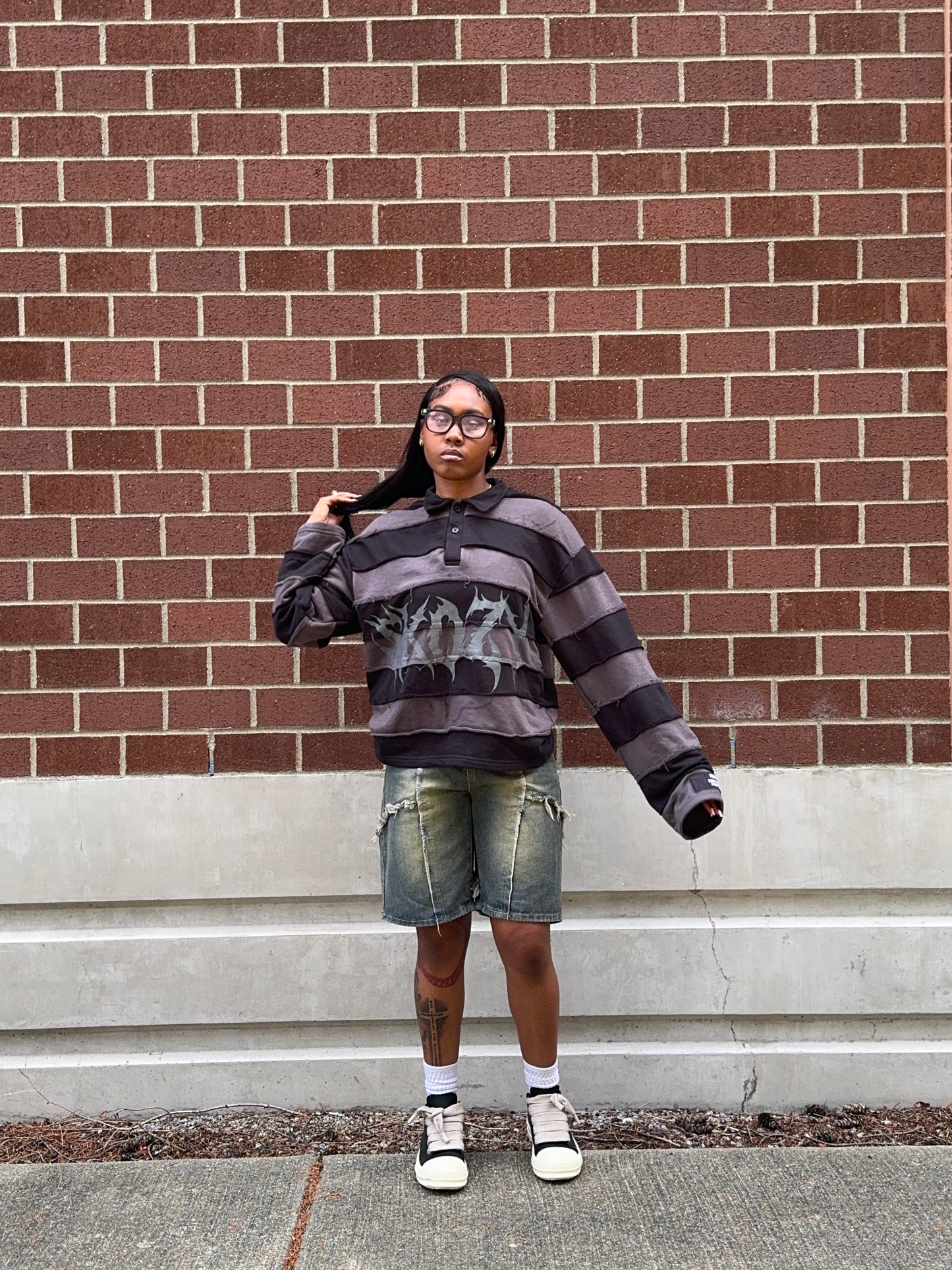 Black Collared Viewers Discretion Tee